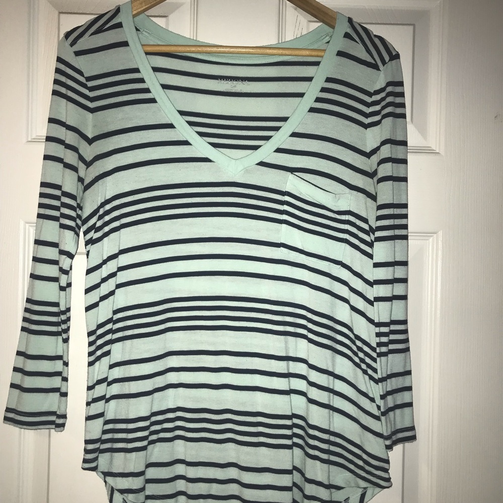 Soft 3/4 length shirt with pocket